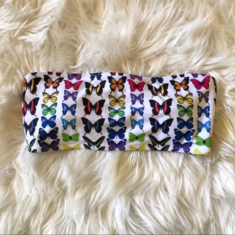 Forever 21 padded strapless butterfly bikini top